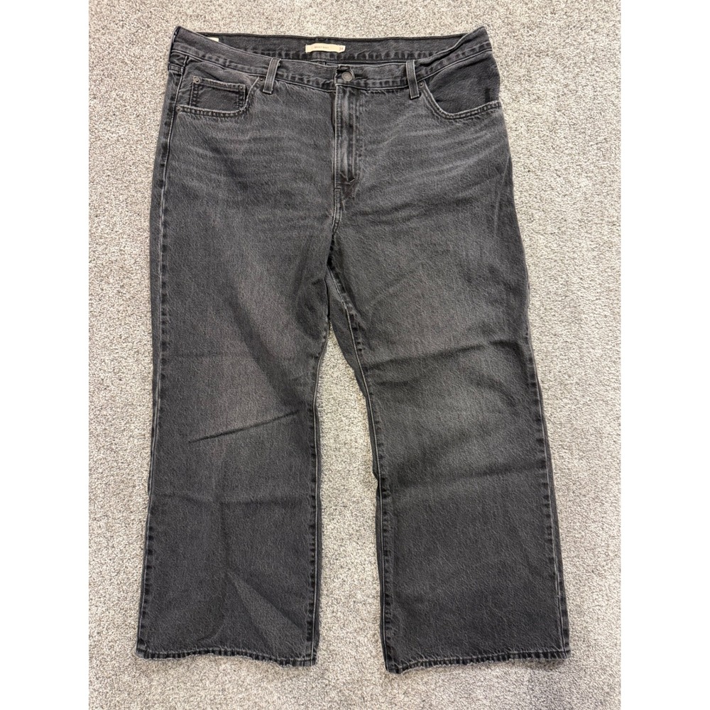 Levis Jeans Womens 34X29 Black Premium Collection Baggy Boot Dark Wash Denim